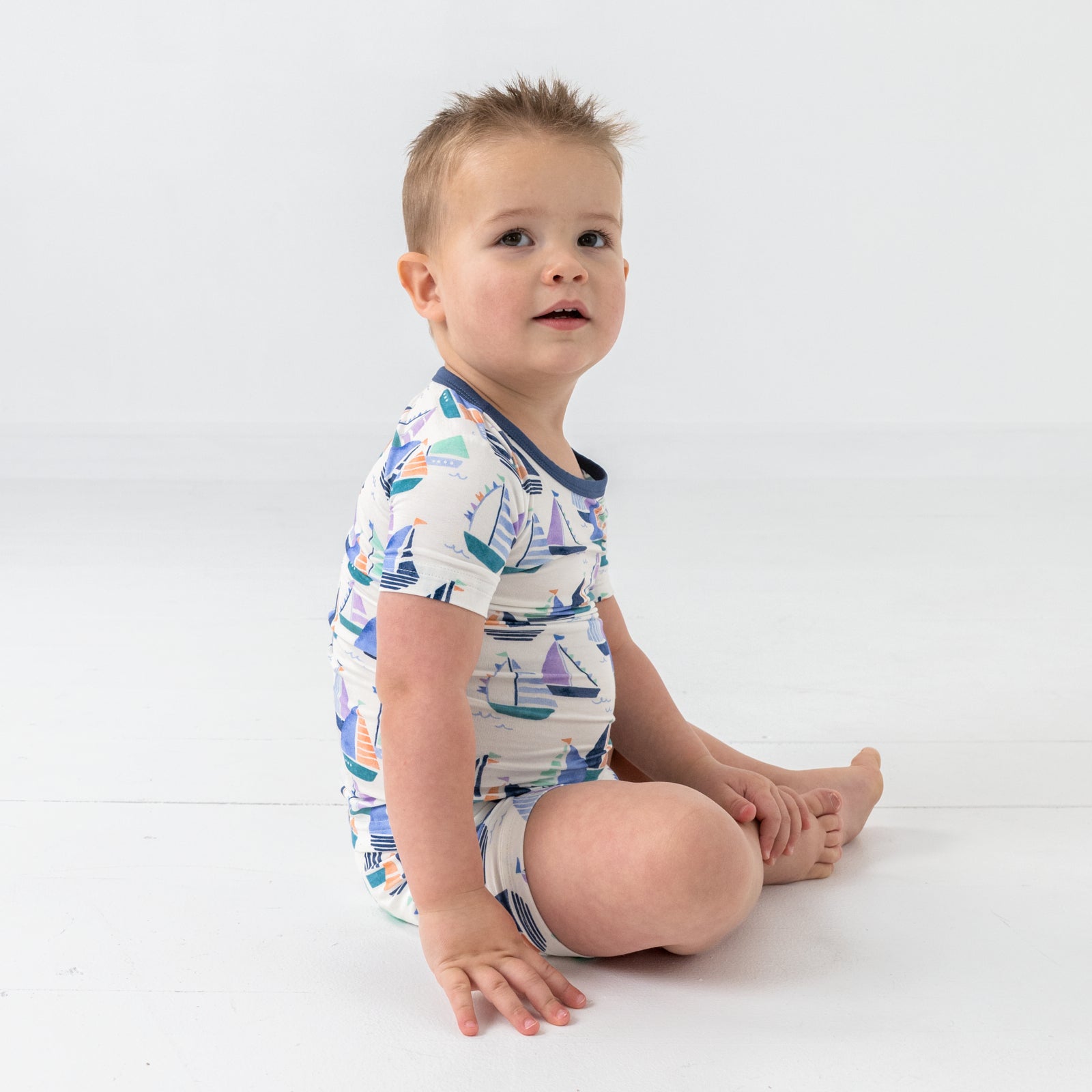 Seas The Day Two-Piece Short Sleeve & Shorts Pajama Set