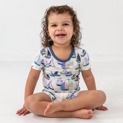 Seas The Day Two-Piece Short Sleeve & Shorts Pajama Set