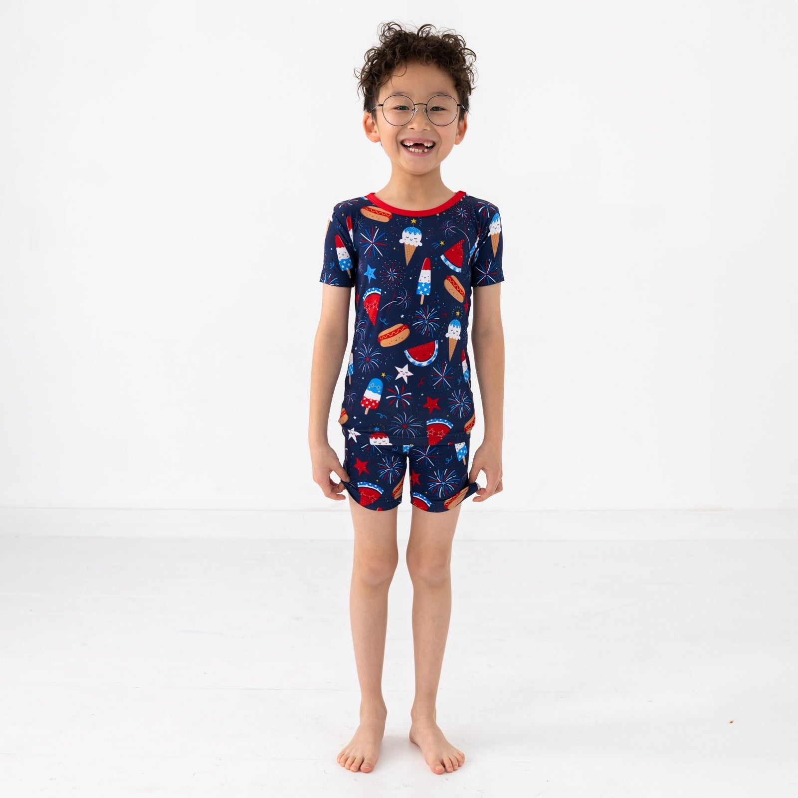 Snacks & Sparkles Two-Piece Short Sleeve & Shorts Pajama Set