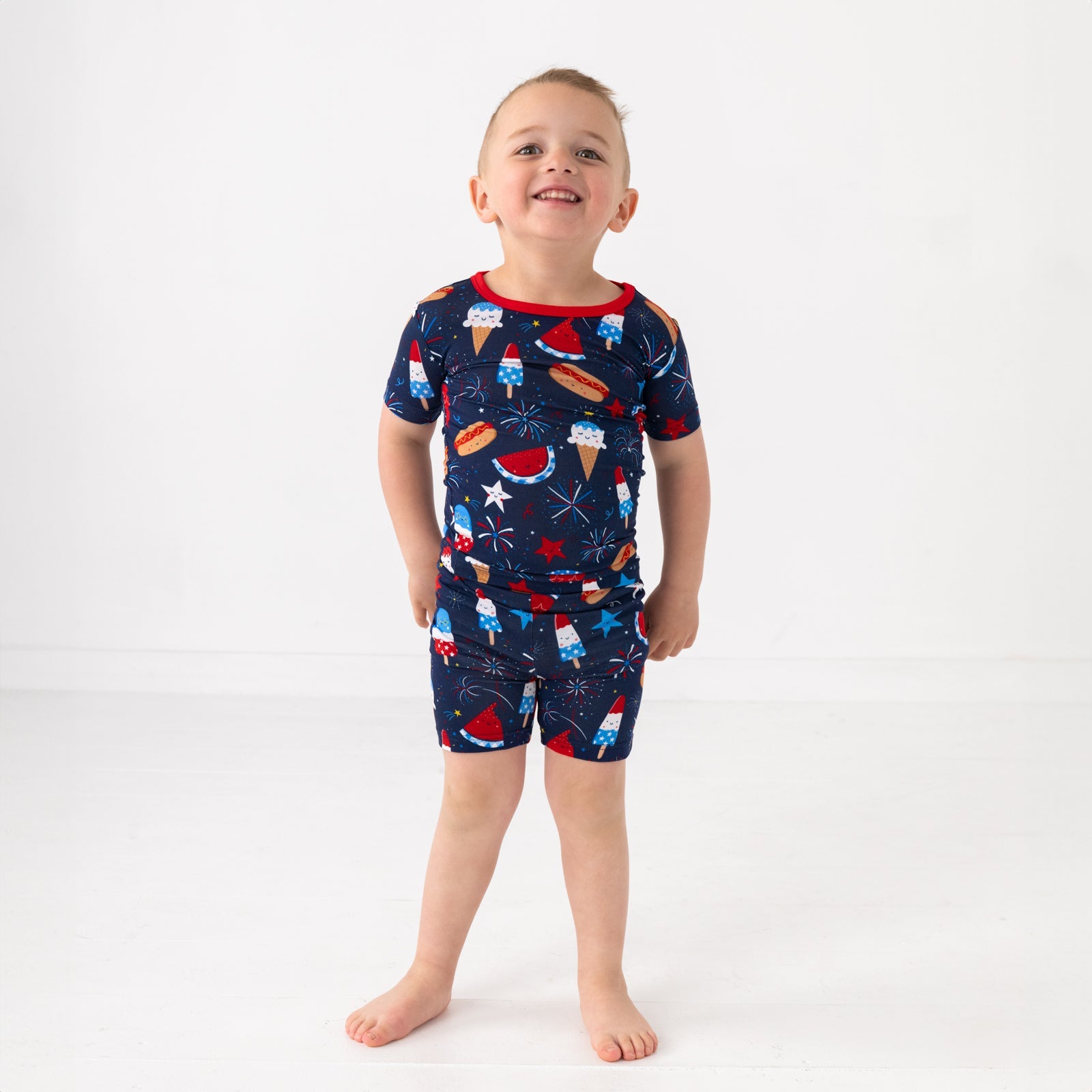 Snacks & Sparkles Two-Piece Short Sleeve & Shorts Pajama Set