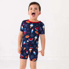 Snacks & Sparkles Two-Piece Short Sleeve & Shorts Pajama Set