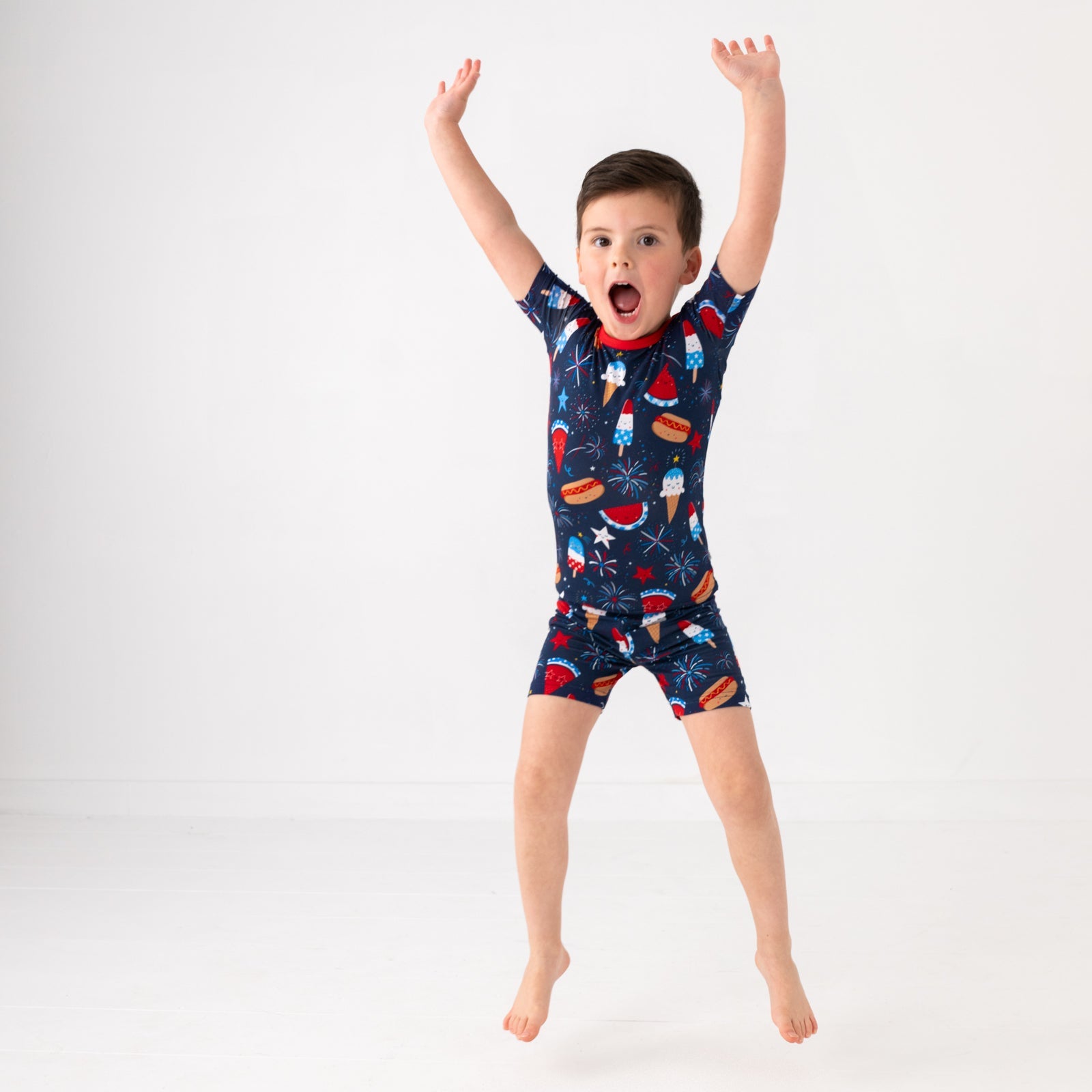 Snacks & Sparkles Two-Piece Short Sleeve & Shorts Pajama Set