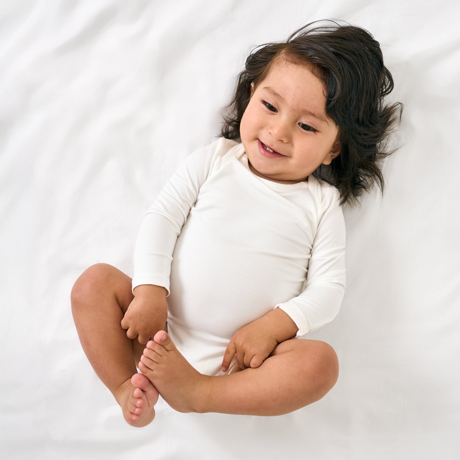 Soft White Long Sleeve Bodysuit
