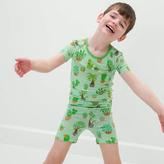 Succulent Love Two-Piece Short Sleeve & Shorts Pajama Set