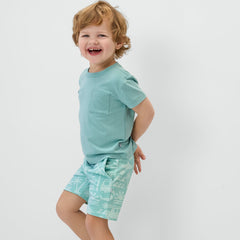 Mint Surf Shack Drawstring Shorts