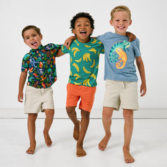 Island Orange Drawstring Shorts