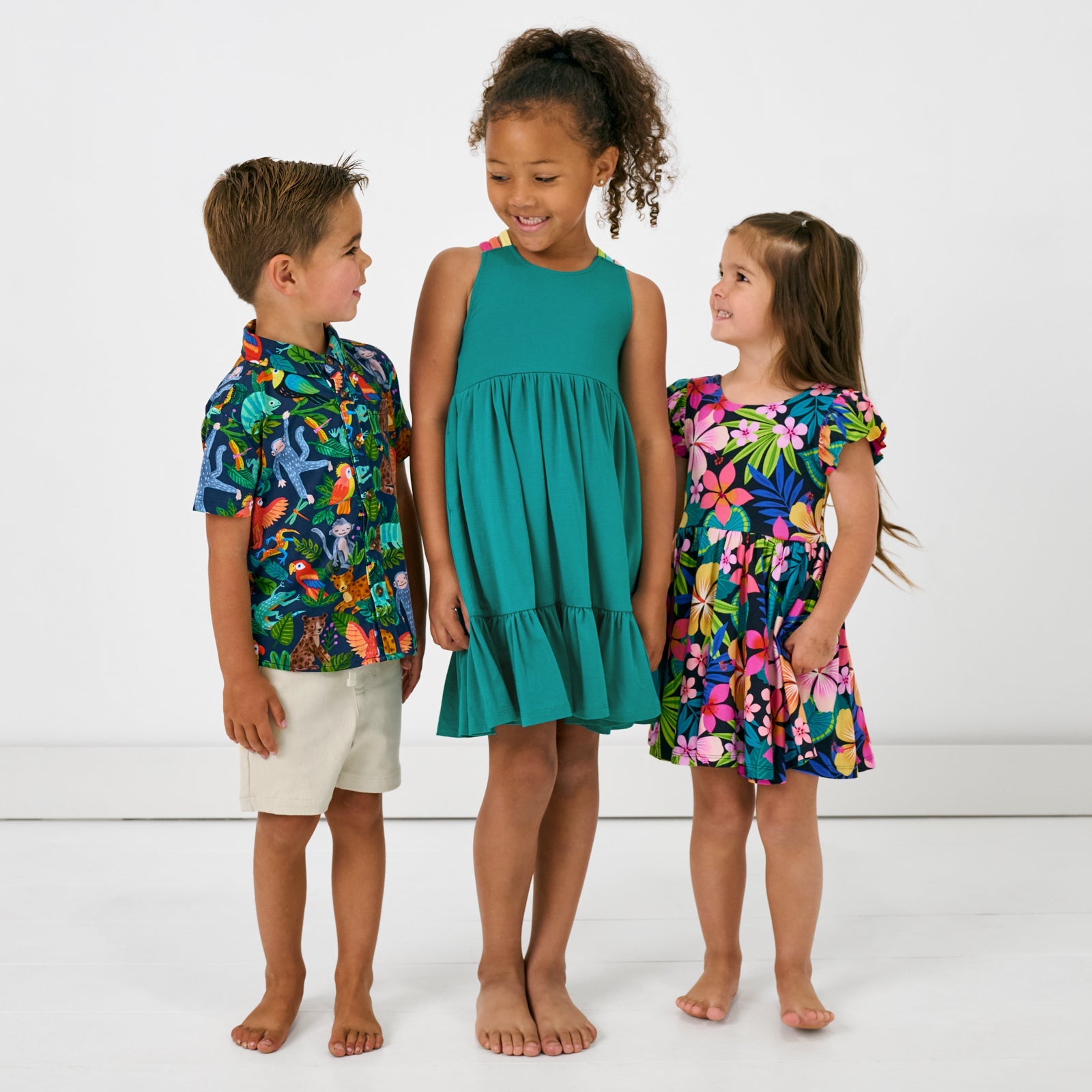 Calypso Teal Tiered Tank Dress