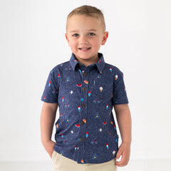 Summer Celebrations Button Down Polo
