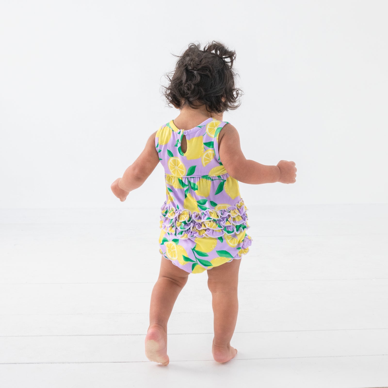 Lavender Sunny Citrus Bubble Romper