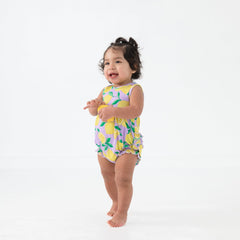 Lavender Sunny Citrus Bubble Romper