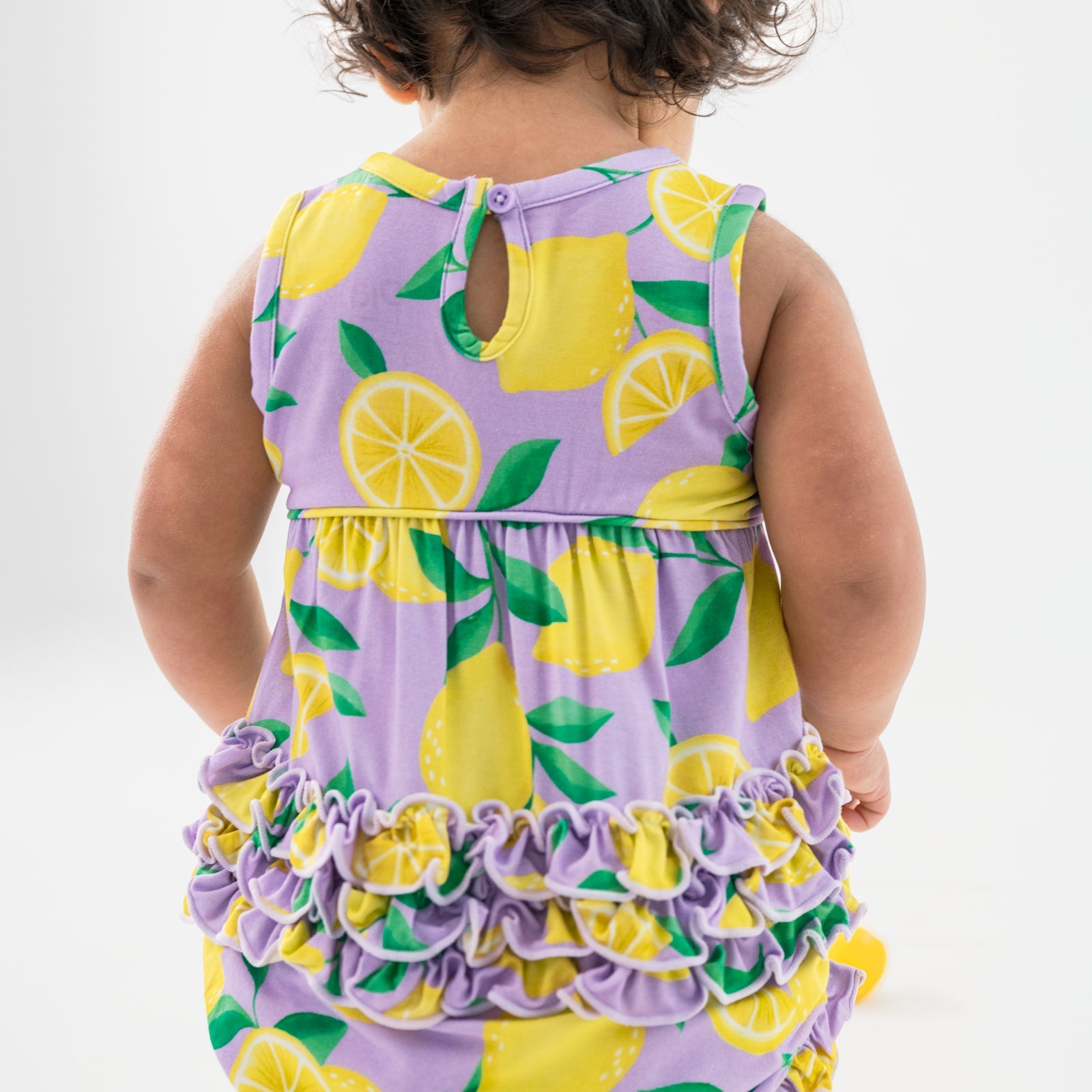 Lavender Sunny Citrus Bubble Romper