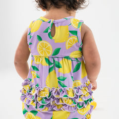 Lavender Sunny Citrus Bubble Romper