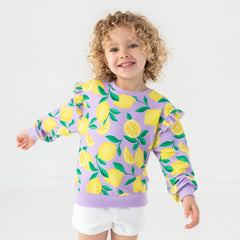 Lavender Sunny Citrus Flutter Crewneck