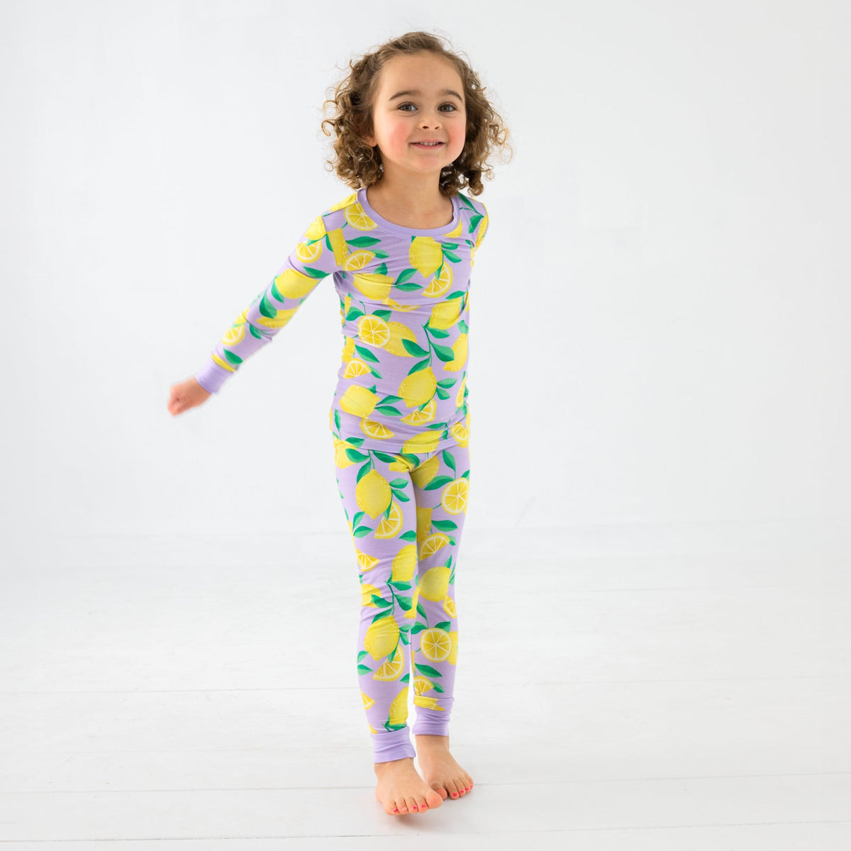 Lavender Sunny Citrus Two-Piece Pajama Set