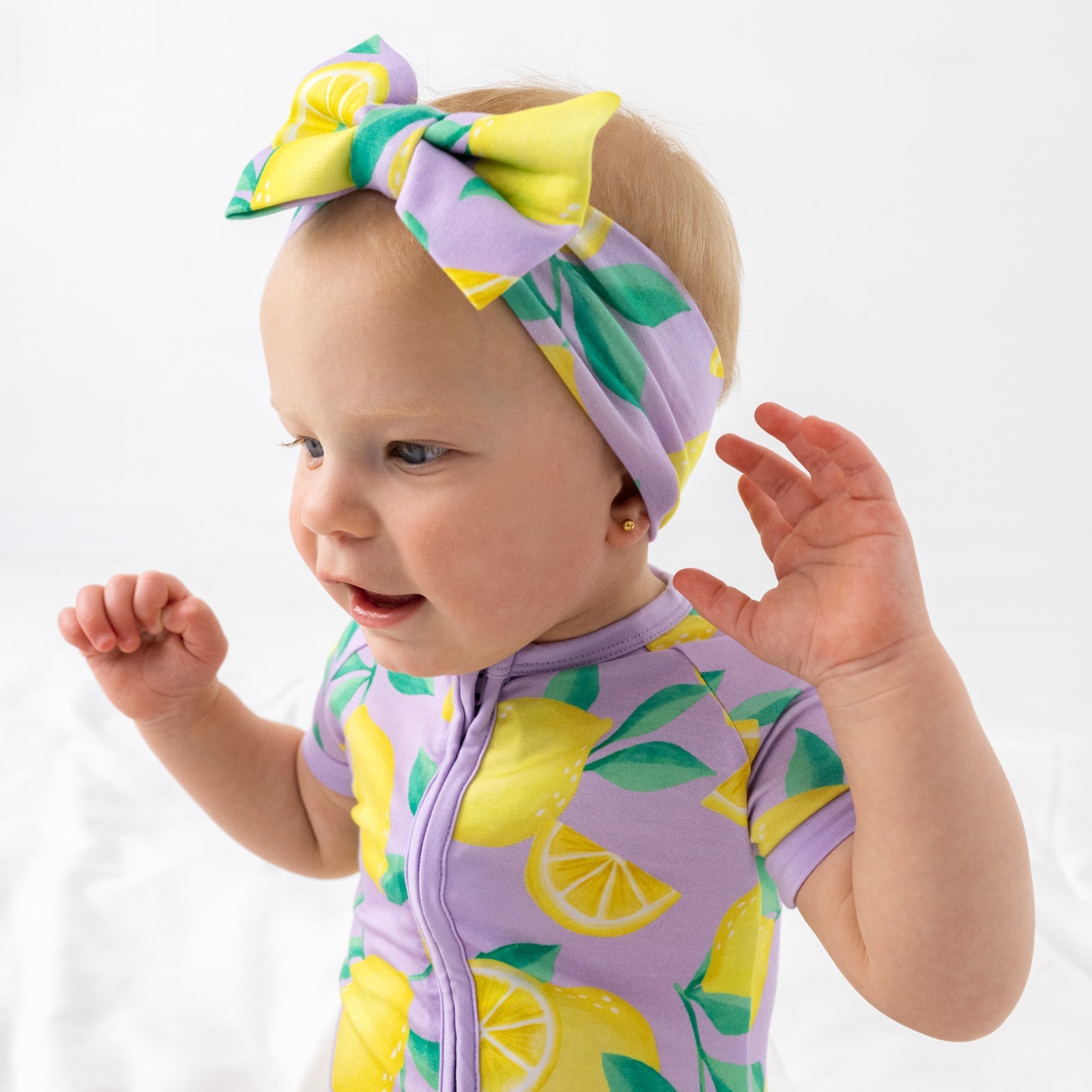 Lavender Sunny Citrus Luxe Bow Headband