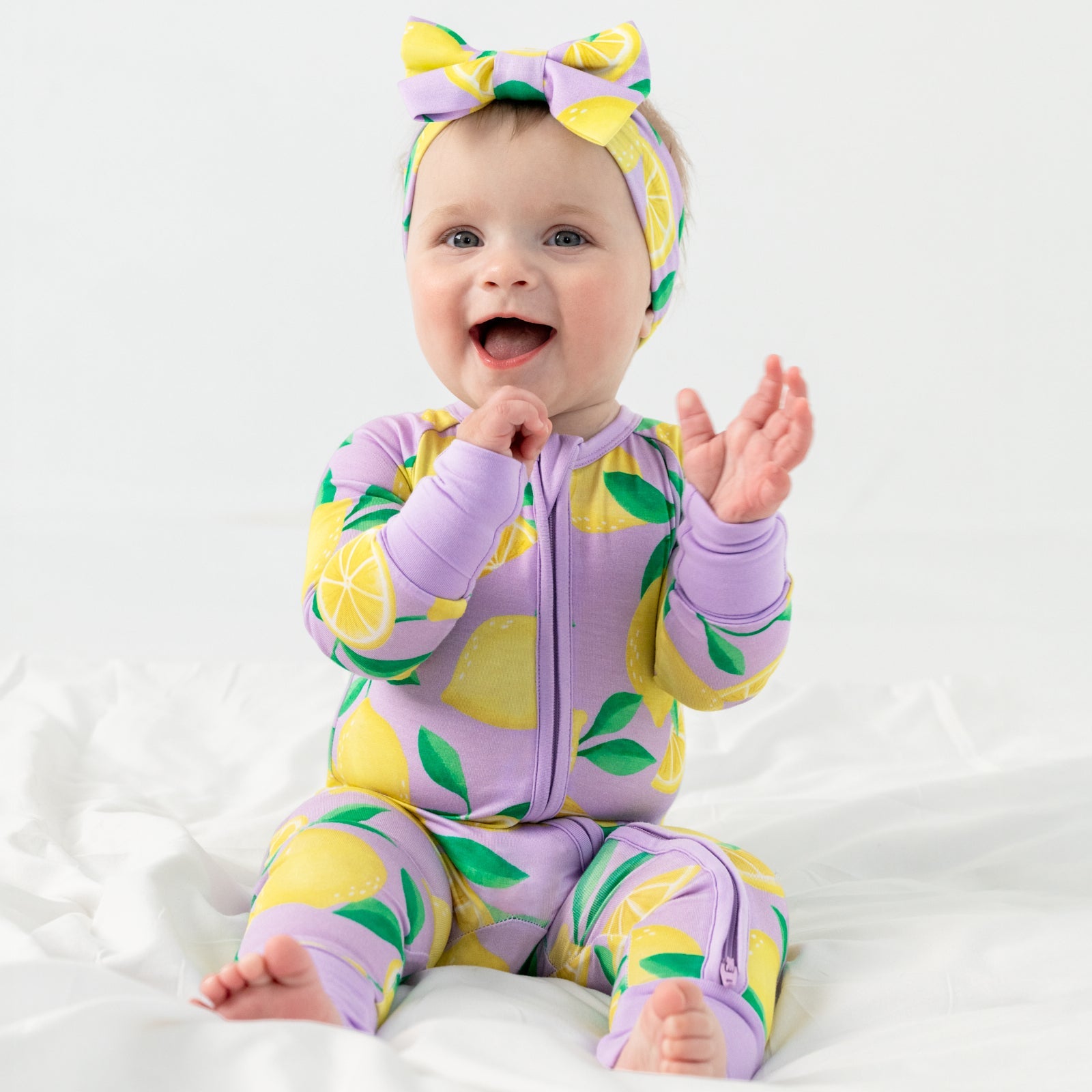 Lavender Sunny Citrus Luxe Bow Headband