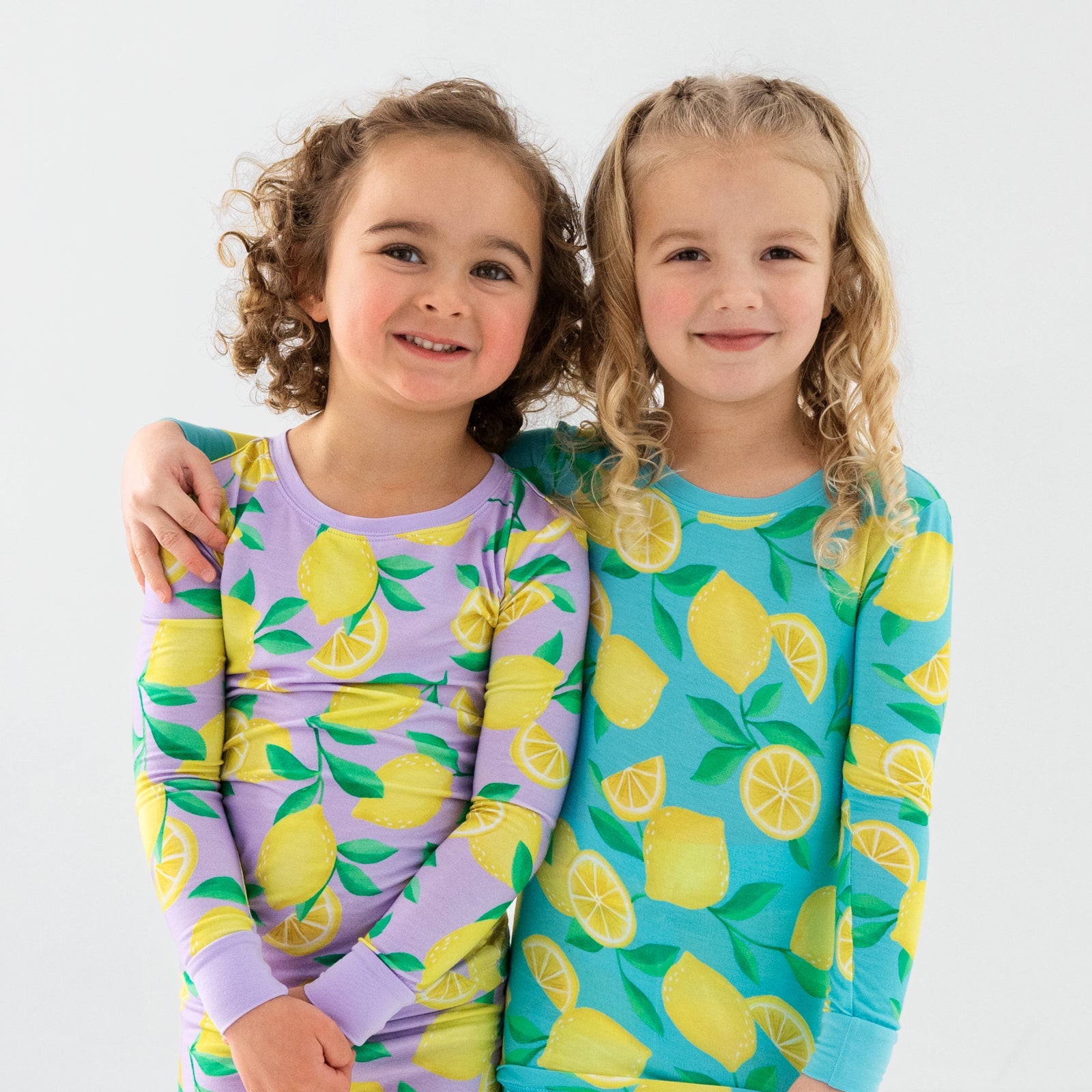 Lavender Sunny Citrus Two-Piece Pajama Set