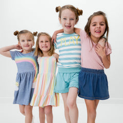 Cool Teal Ruffle Shorts