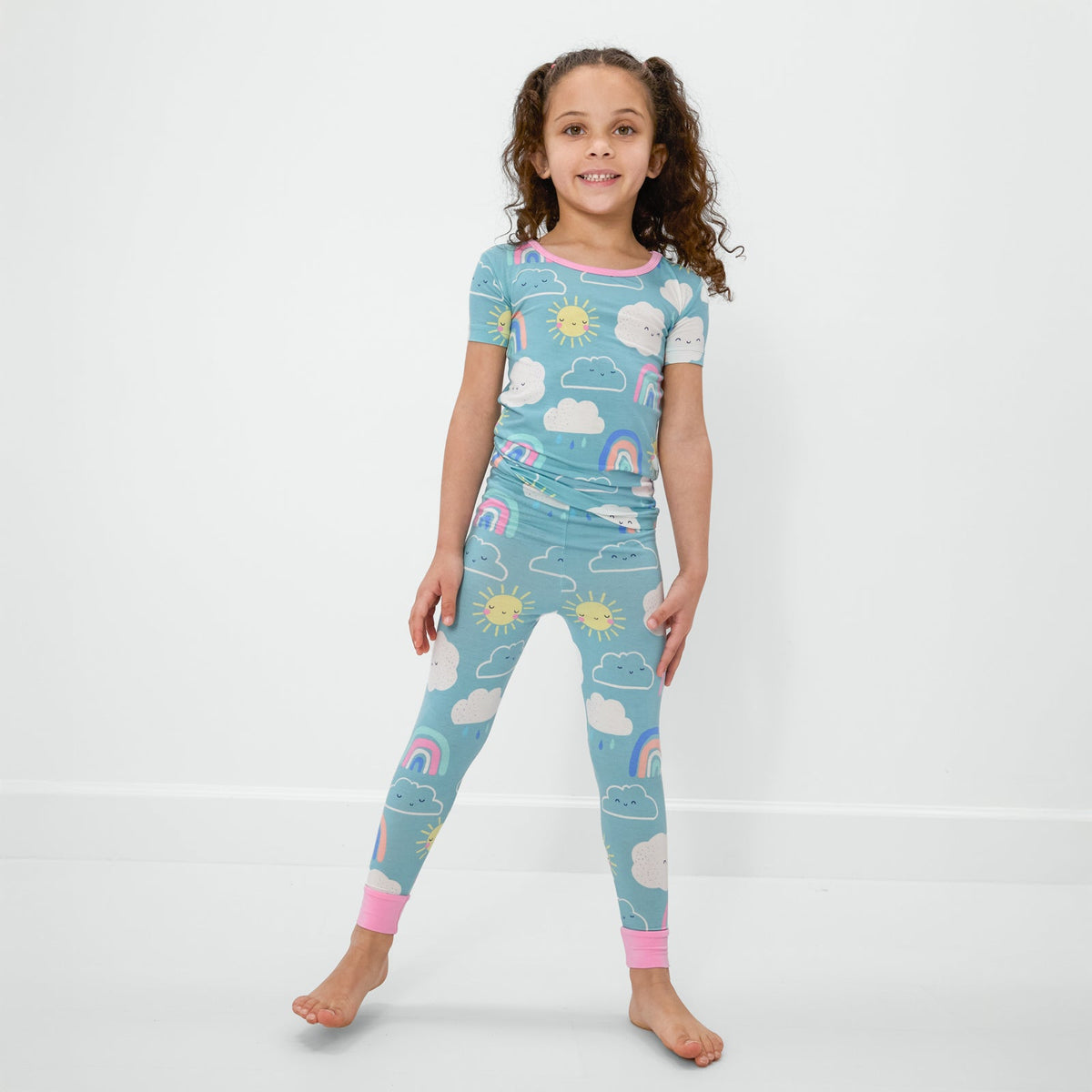 Sunny Skies Two-Piece Short Sleeve Pajama Set