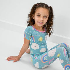 Sunny Skies Two-Piece Short Sleeve Pajama Set