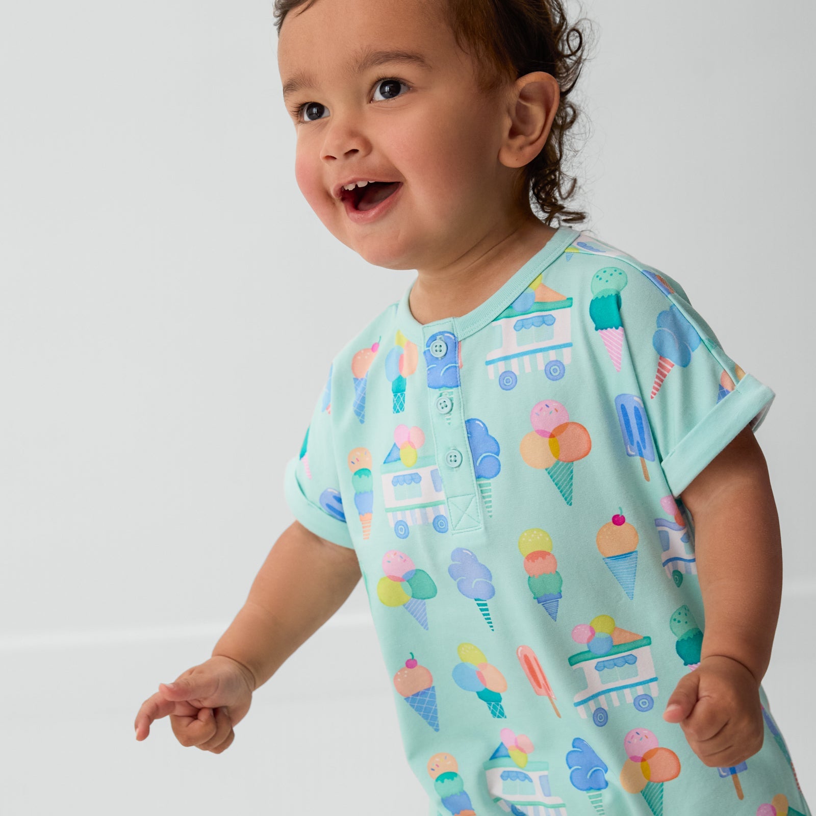 Sweet Scoops Dolman Henley Romper