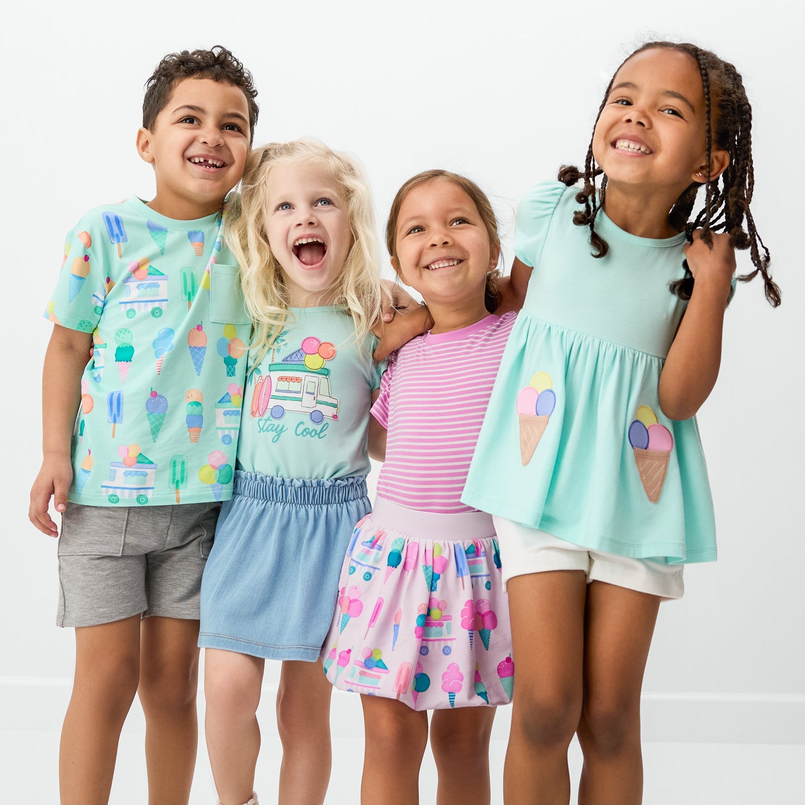 Sweet Scoops Aqua Mint Empire Tunic Top