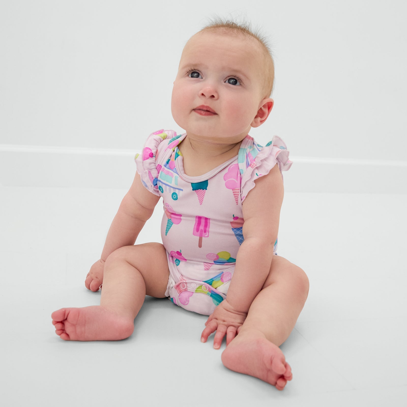 Pink Sweet Scoops Flutter Bodysuit