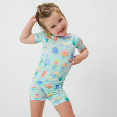 Sweet Scoops Two-Piece Short Sleeve & Shorts Pajama Set