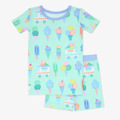 Sweet Scoops Two-Piece Short Sleeve & Shorts Pajama Set