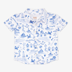 Tidal Treasures Button Down Polo