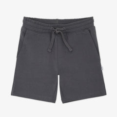 Washed Black Drawstring Shorts