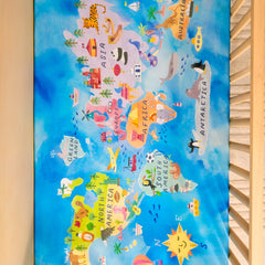 Around The World Fitted Crib Sheet