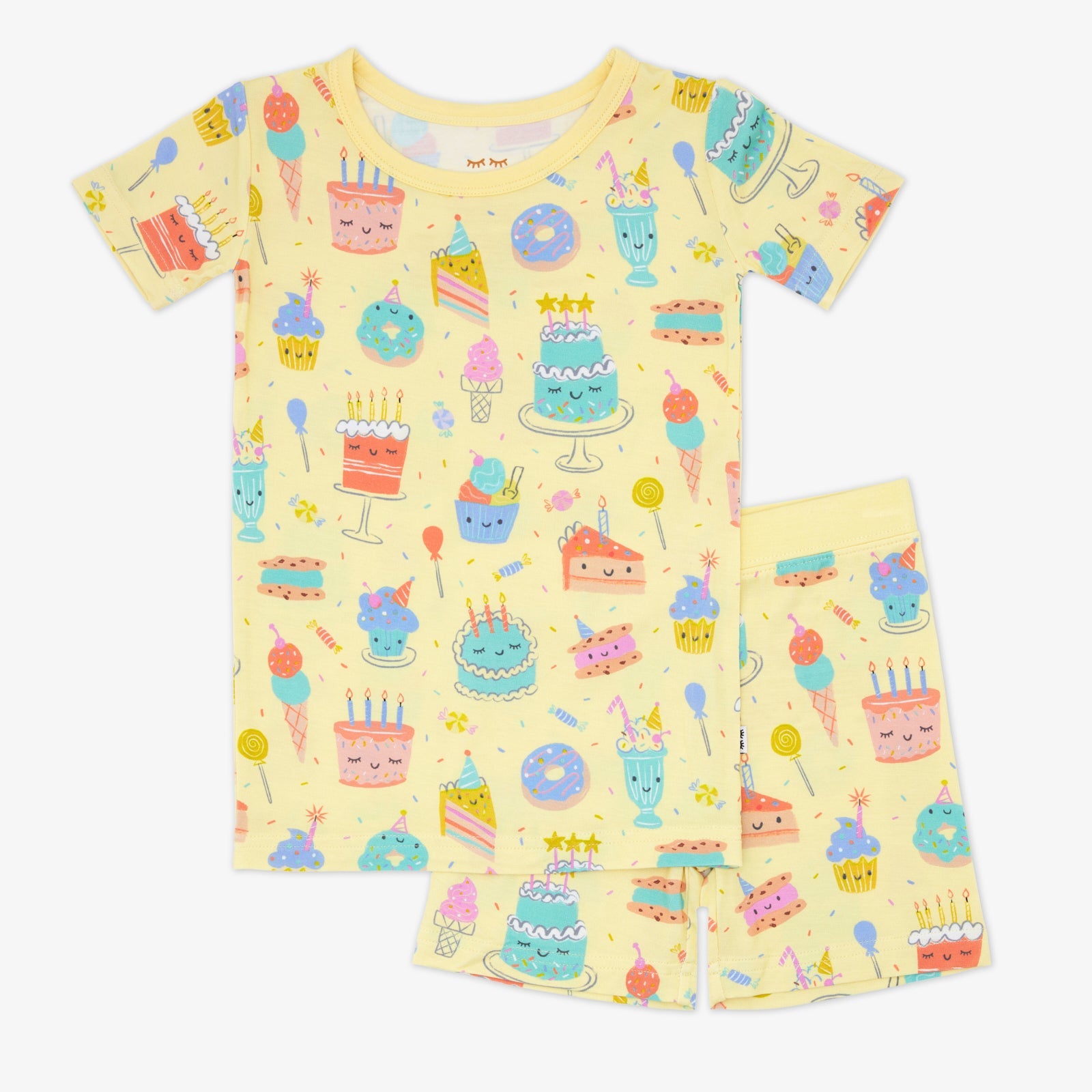 Frosted Fun Two-Piece Short Sleeve & Shorts Pajama Set