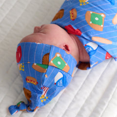 Blue All Stars Swaddle & Hat Set