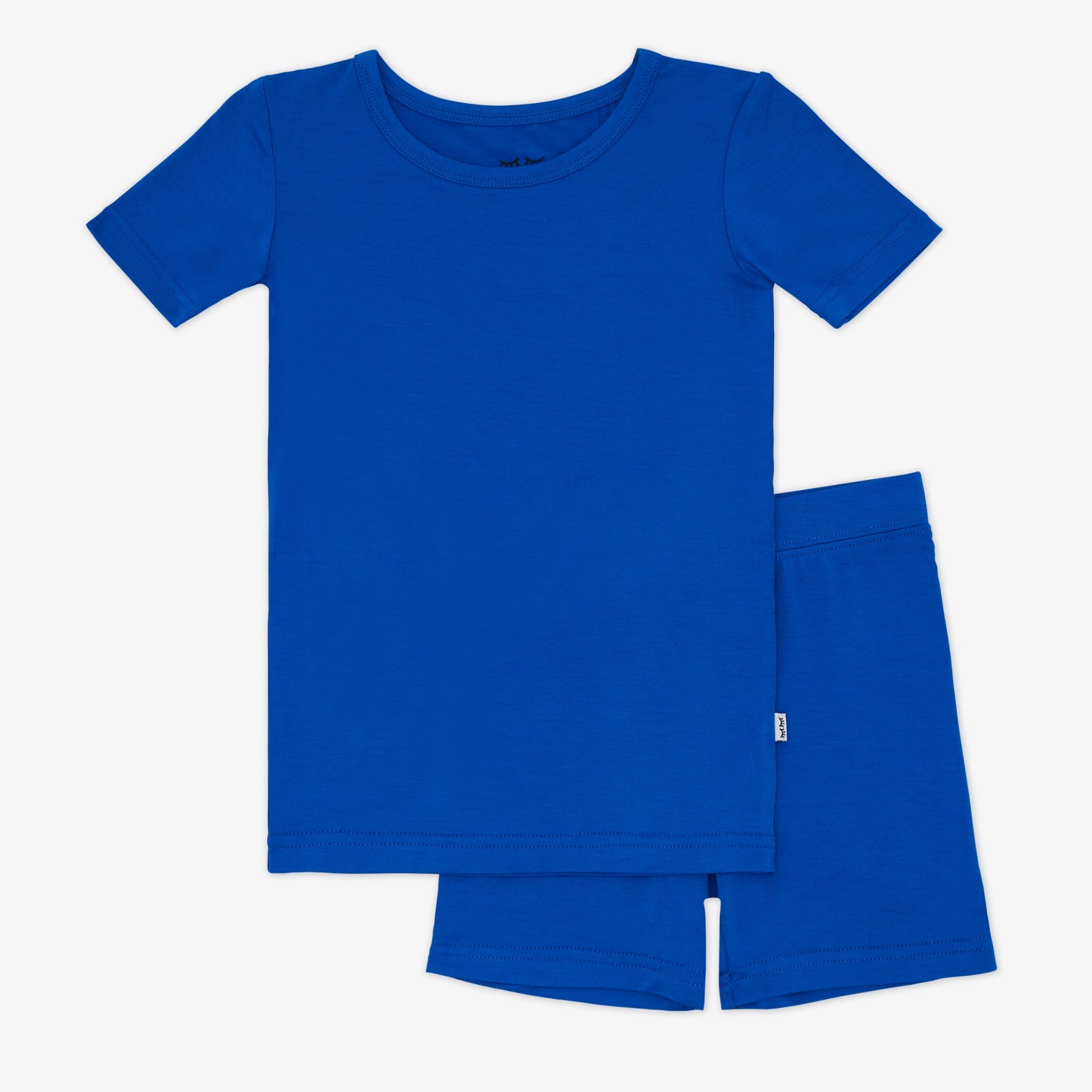 Electric Blue Two-Piece Short Sleeve & Shorts Pajama Set