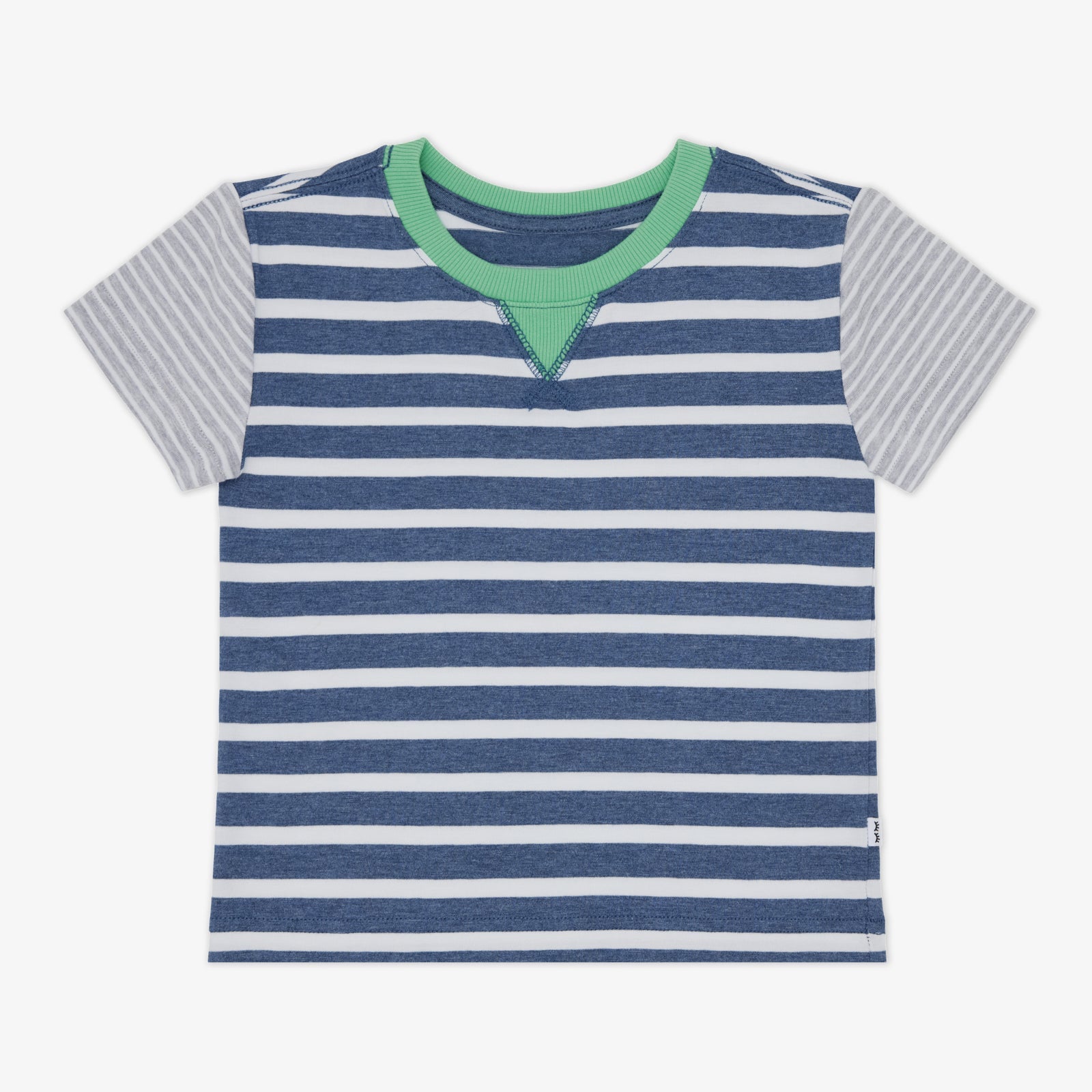 Heather Blue Stripes Relaxed Tee