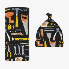 Little Builders Swaddle & Hat Set