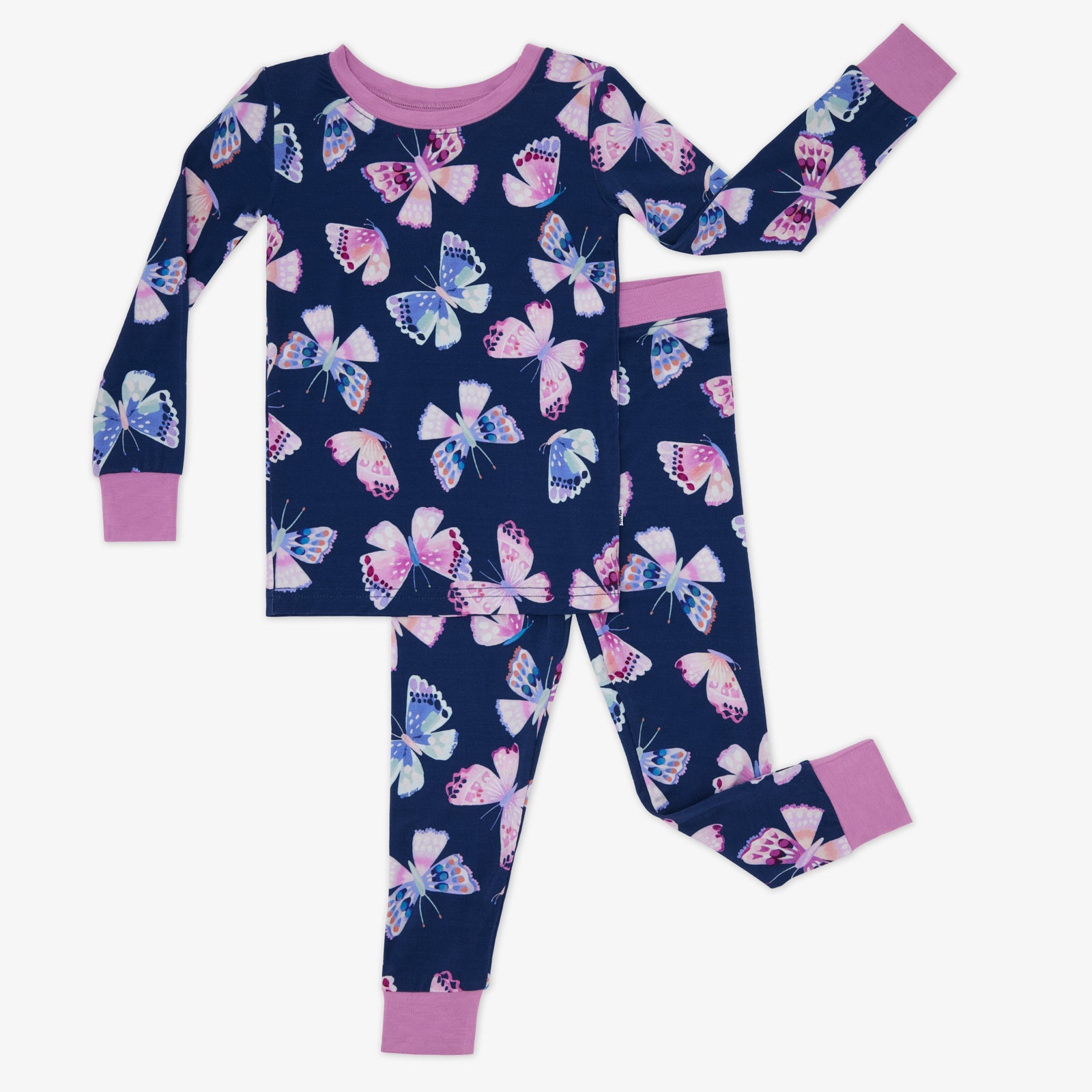Royal Butterflies Two-Piece Pajama Set