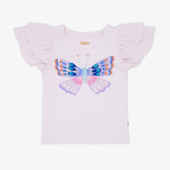 Butterfly Graphic Double Flutter Tee