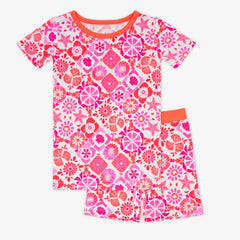 Coastal Gems Two-Piece Short Sleeve & Shorts Pajama Set