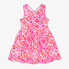 Coastal Gems Cross Back Skater Dress