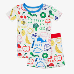 Coloring Crew Two-Piece Short Sleeve & Shorts Pajama Set