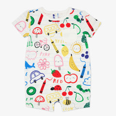 Coloring Crew Pocket Shorty Romper
