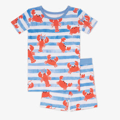 Crustacean Crew Two-Piece Short Sleeve & Shorts Pajama Set