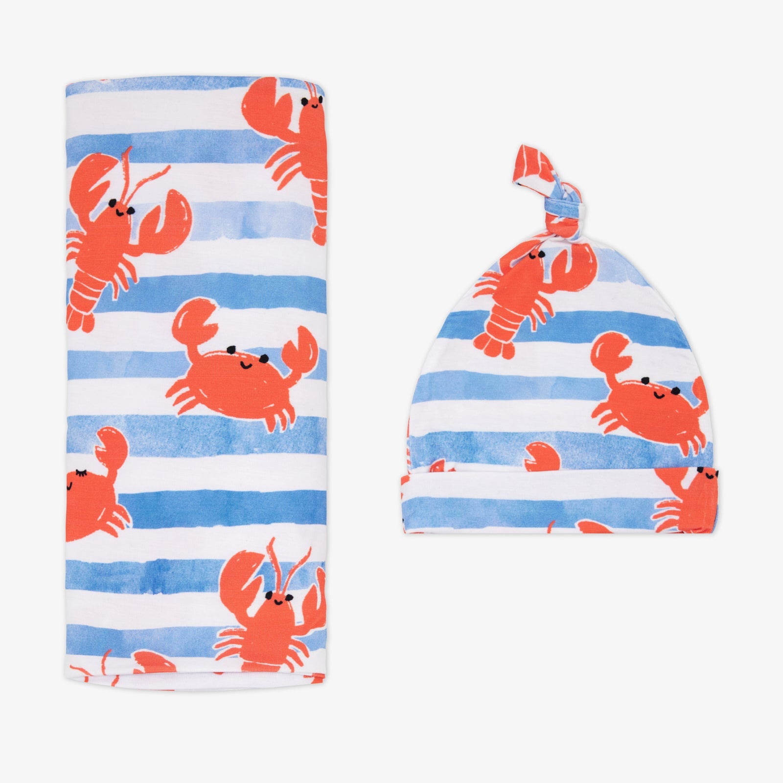 Crustacean Crew Swaddle & Hat Set