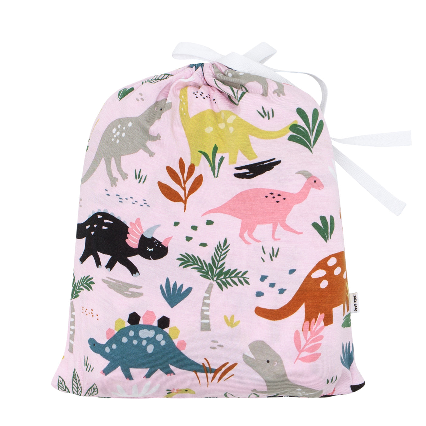 Pink Jurassic Jungle Fitted Crib Sheet
