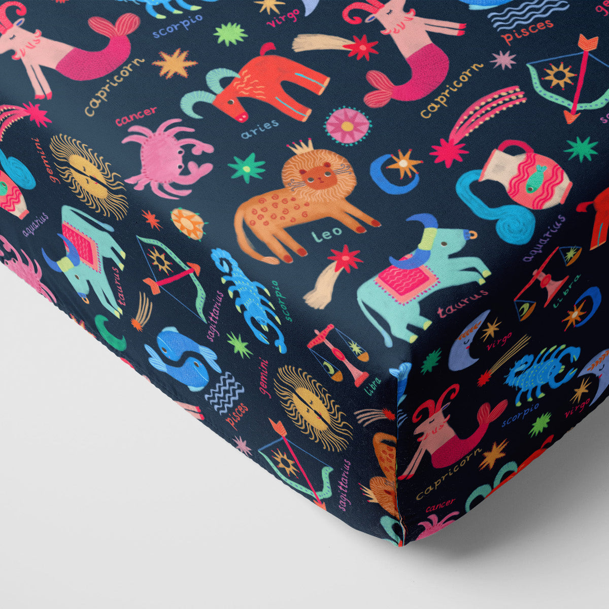 Star Signs Fitted Crib Sheet