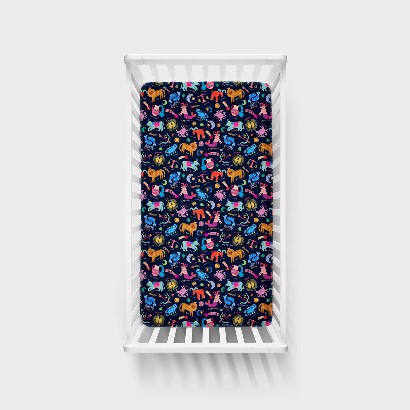 Star Signs Fitted Crib Sheet