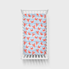 Crustacean Crew Fitted Crib Sheet