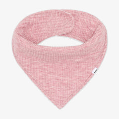 Heather Mauve Ribbed Bandana Bib